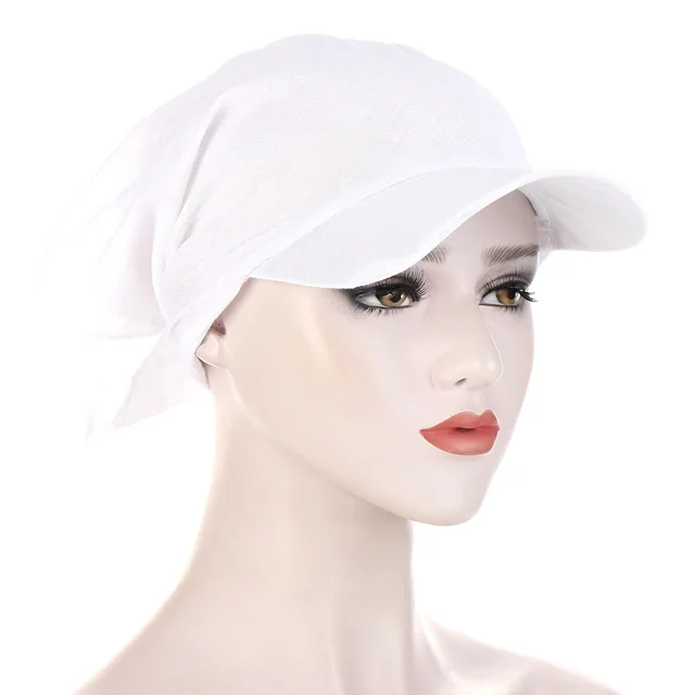 Classic Multicolor Cashew Flower Solid Color Square Scarf Hat White - Shop at LoveMi