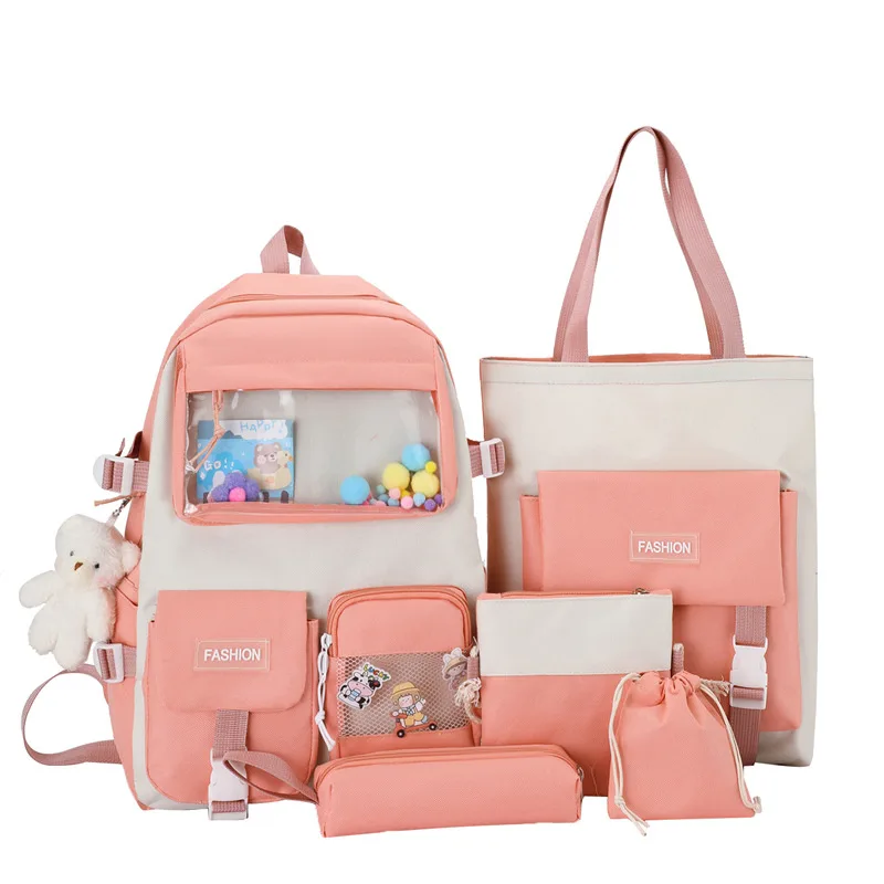 Portable Backpack For Middle School Students On Campus Pink - Shop at LoveMi