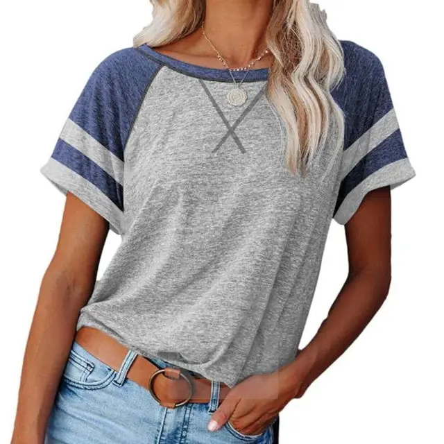 Camisole Women's Top V Neck Striped Loose Button Grey - Shop at LoveMi