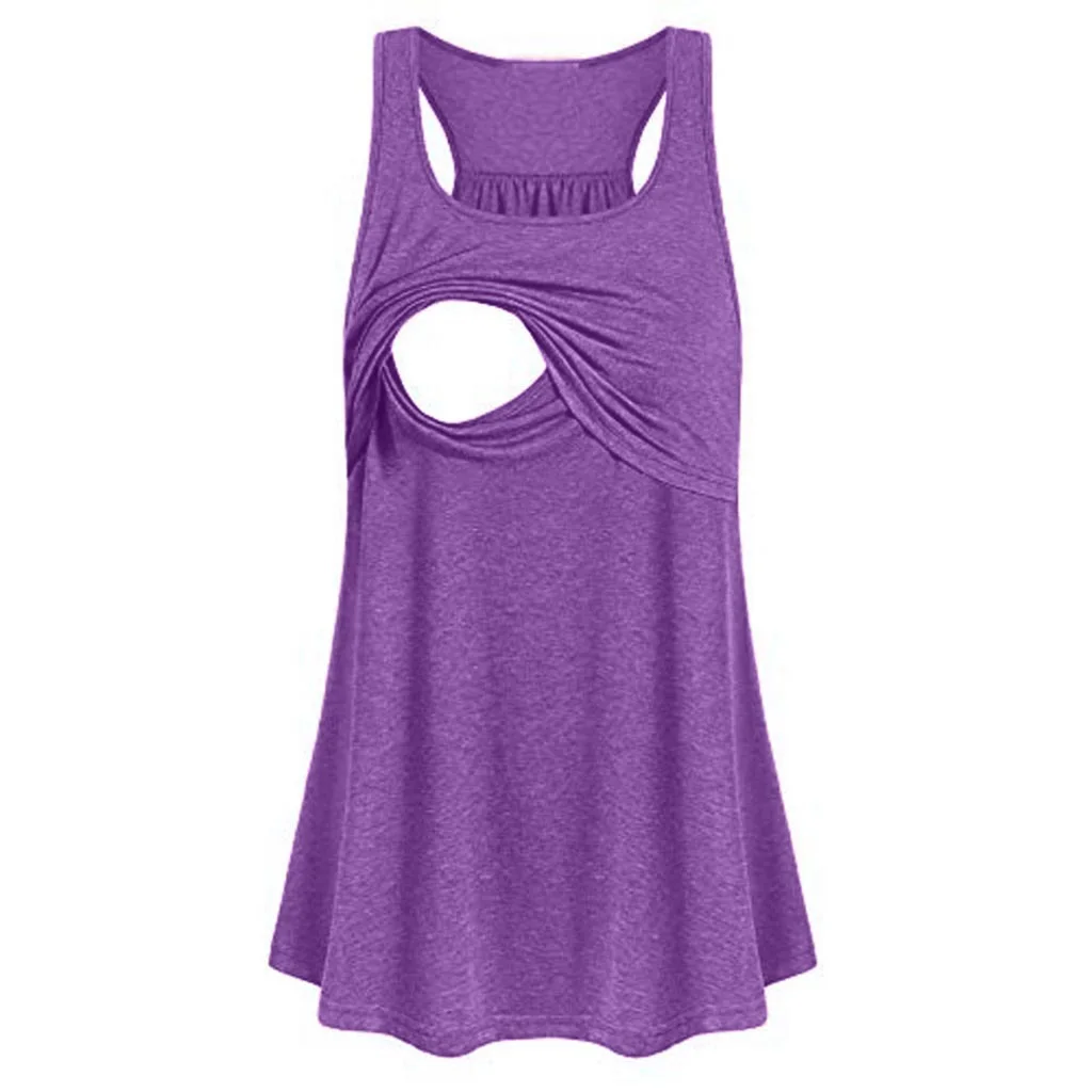 European And American Vest Front Panel Stitching Mother Clothes - Purple