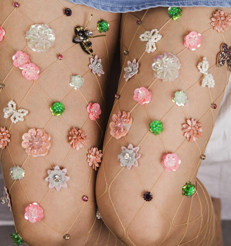 Hot Diamond Jumpsuit Mesh Socks Skin - Shop at LoveMi