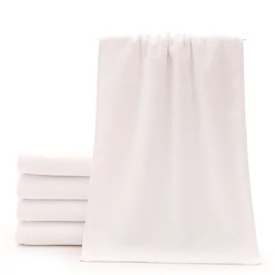 Cotton Thickened Absorbent White Towel 16Pieces Platinum Satin 40X80 - Shop at LoveMi