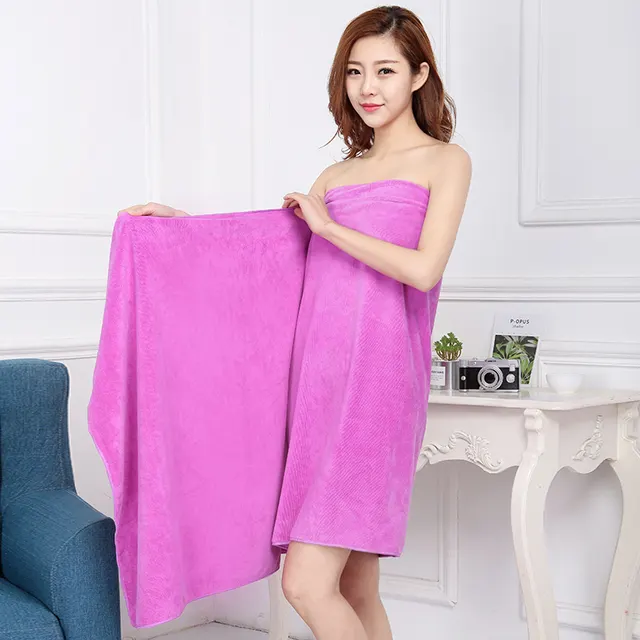 Large Cotton Absorbent Quick Drying Lint Resistant Towel Purple - Shop at LoveMi