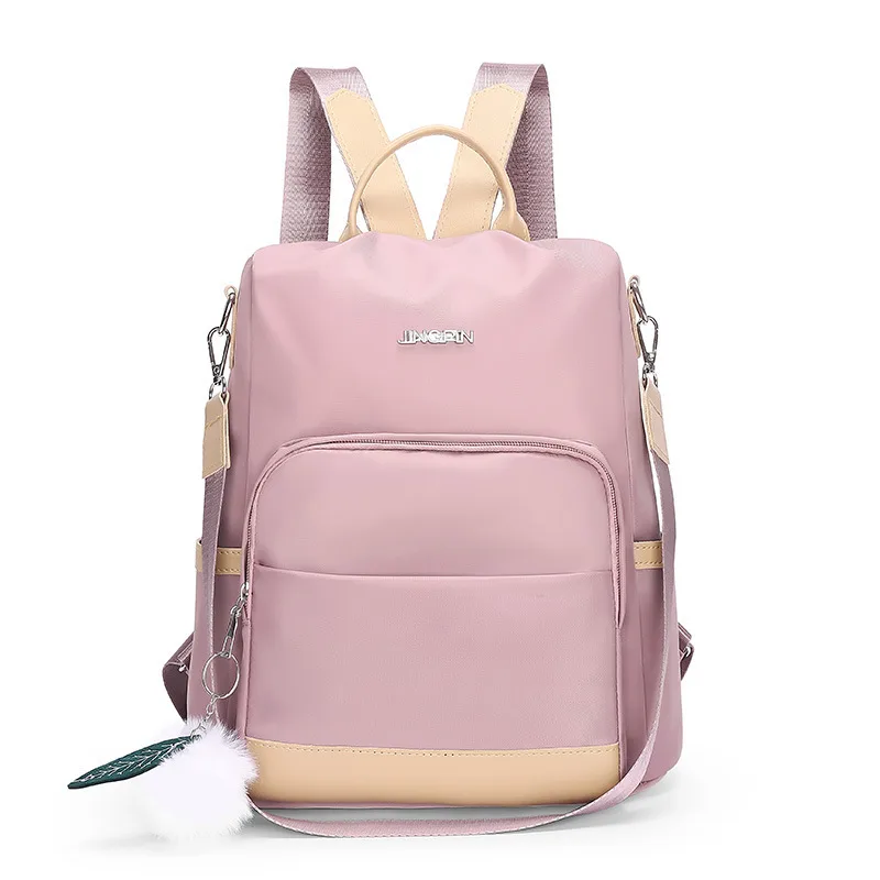 Women's New Fashion Travel Oxford Canvas Bag Backpack Pink - Shop at LoveMi