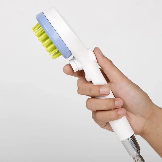 Pet Cleaning Tool Cat And Dog Massage Comb Bath Brush Shower Head Blue - Shop at LoveMi
