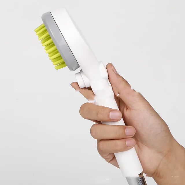 Pet Cleaning Tool Cat And Dog Massage Comb Bath Brush Shower Head Grey - Shop at LoveMi