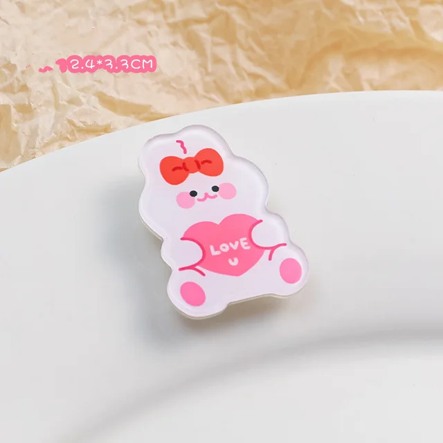 Cartoon Acrylic Brooch Cute Decorative Accessories Sweet Rabbit - Shop at LoveMi