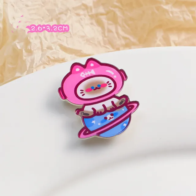 Cartoon Acrylic Brooch Cute Decorative Accessories The Meow Star Man - Shop at LoveMi