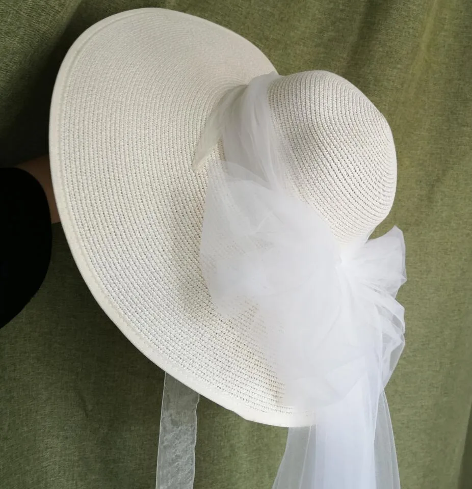Women's Bow Exaggerated Mesh Hat - Adult