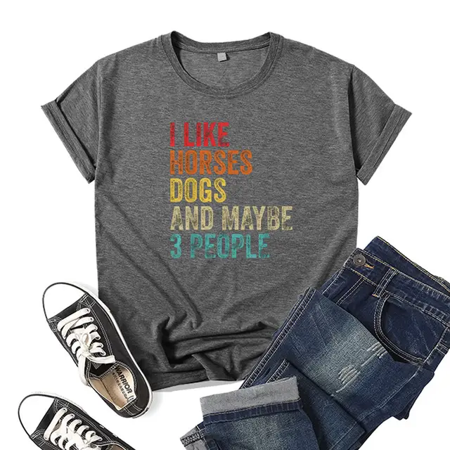 Printed Short Sleeve Crew Neck T Shirt Summer Dark Grey - Shop at LoveMi