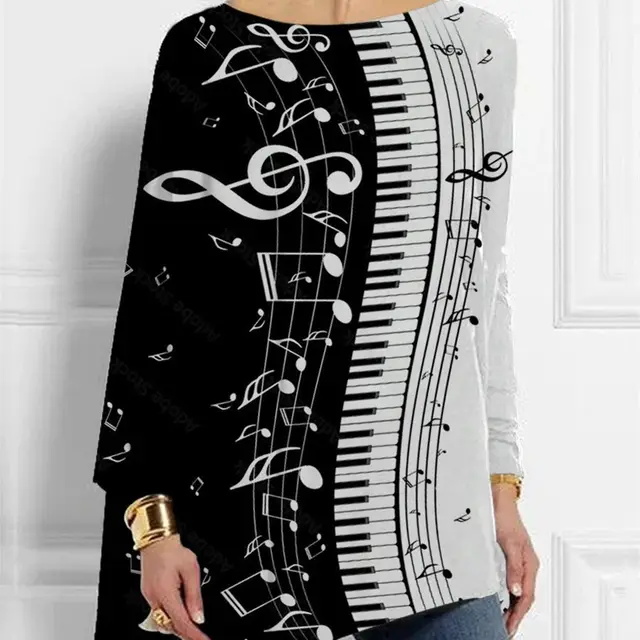Abstract 3D Print Loose Crew Neck Shirt Xlrev11M221011Y - Shop at LoveMi