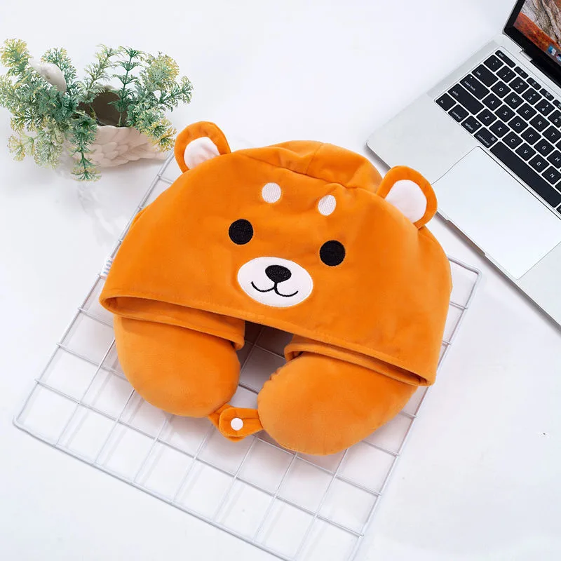 Women's Cartoon U shaped Pillow Hat Yellow Dog - Shop at LoveMi