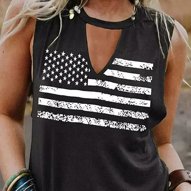 European And American Versatile Loose Outerwear Racerback Tank Top Women Black - Shop at LoveMi