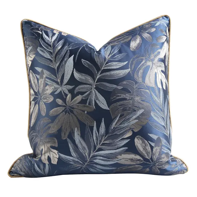 Modern Pillow Cushion Light Luxury High end Model Room Living Room Sofa Pillowcase Blue - Shop at LoveMi
