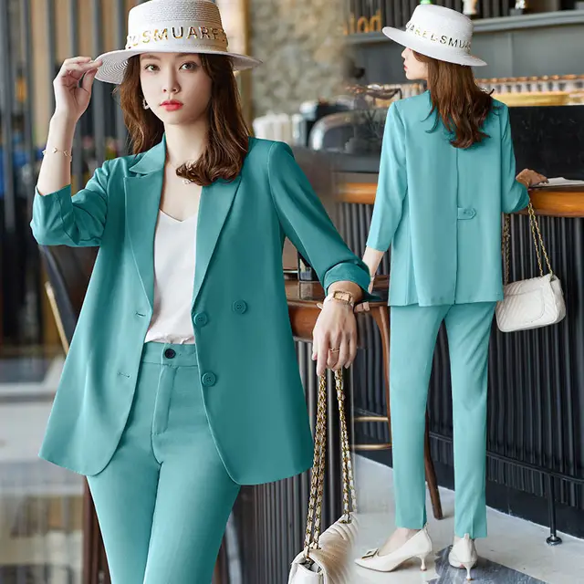Women's Jacket New Spring And Summer Elegant Leisure Suit Business Green - Shop at LoveMi