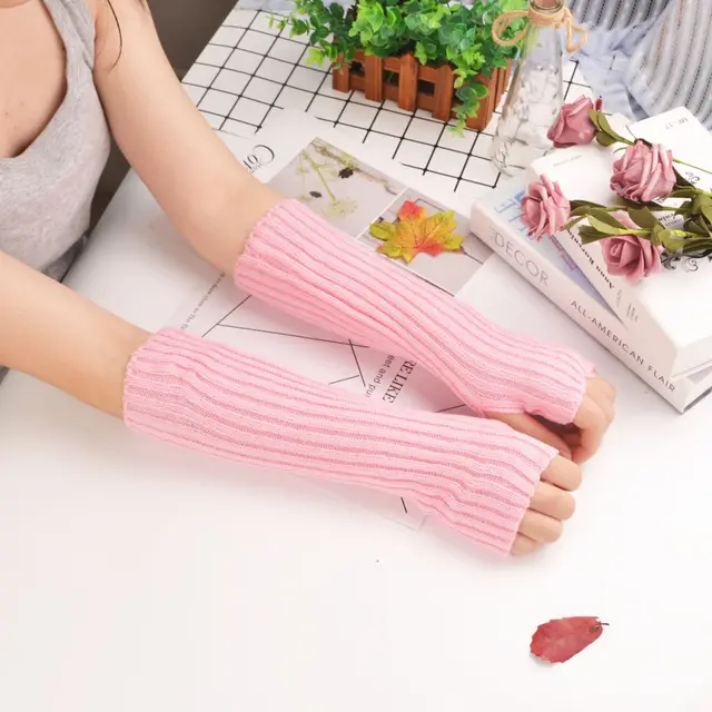 Sleeves Korean Knitted Women's Thermal Insulation Pink - Shop at LoveMi