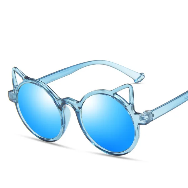 Kids Sunglasses Fashion Cat Ears Kids Decoration Glasses Blue - Shop at LoveMi
