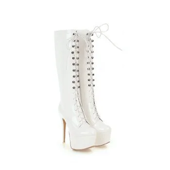 New Sexy Super High Heel Women's Shoes White - Shop at LoveMi