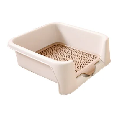 Dog Toilet Bedpan Flush Automatic Large Dog Anti stepping Shit Toilet Supplies Beige - Shop at LoveMi