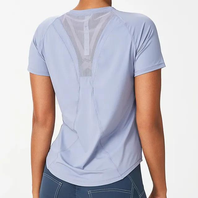 Yoga Nude Feel Loose Sports Top Women C115 Mercury Blue - Shop at LoveMi
