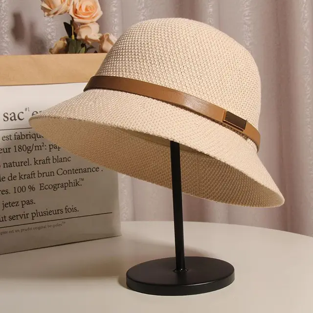 Women's Fashion Sunshade And Sunscreen Bucket Hat Beige - Shop at LoveMi