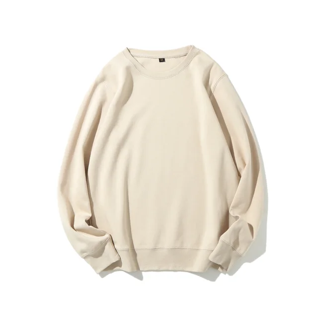 Solid Healthy Round Neck Sweater Long Sleeve Khaki - Shop at LoveMi