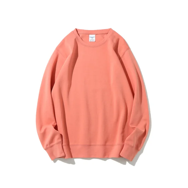 Solid Healthy Round Neck Sweater Long Sleeve Papaya Orange - Shop at LoveMi