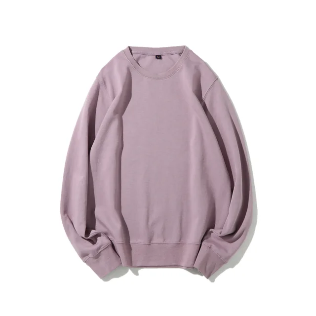 Solid Healthy Round Neck Sweater Long Sleeve Taro Purple - Shop at LoveMi