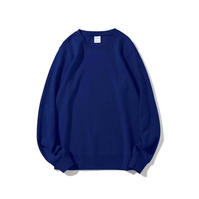Solid Healthy Round Neck Sweater Long Sleeve Classic Blue - Shop at LoveMi