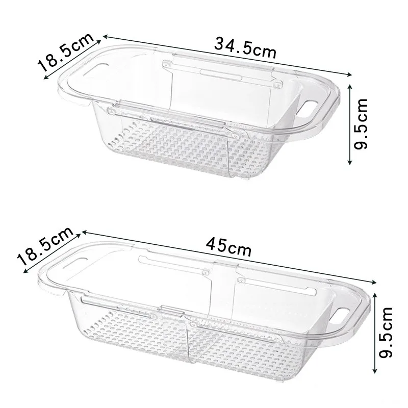 Household Sink Telescopic Drain Basket Rack Translucent Green - Shop at LoveMi