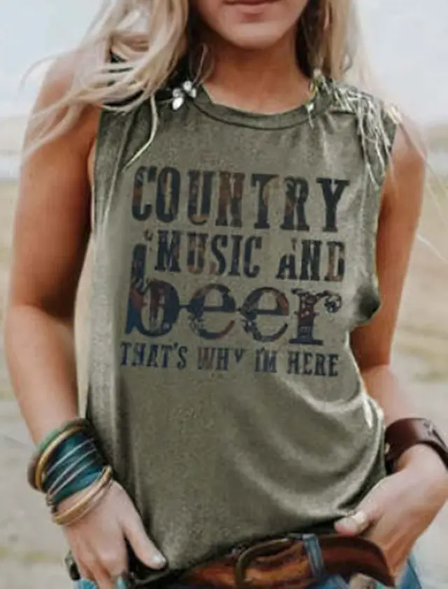 Women's Loose Sleeveless Vest T shirt 3D Printing Stylish Style1 - Shop at LoveMi