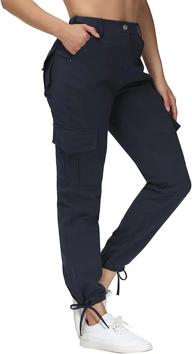 Leisure Overalls Solid Color Patchwork Pocket Zipper Casual Trousers Black - Shop at LoveMi