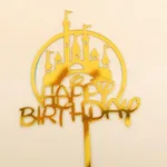 Crystal Elk Cake Decorative Ornaments - Gold Castle 10Pcs