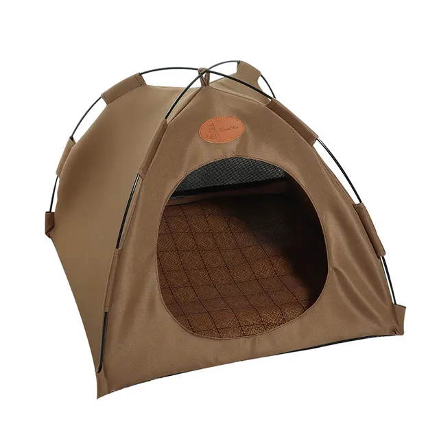Foldable Cat Outdoor Canvas Tent Coffee - Shop at LoveMi
