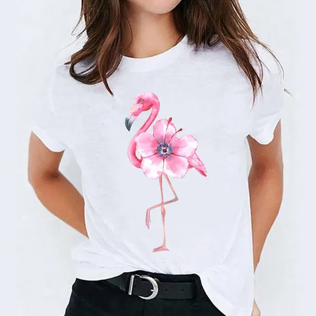 Women's Round Neck Printed T shirt Short Sleeve 1001 - Shop at LoveMi