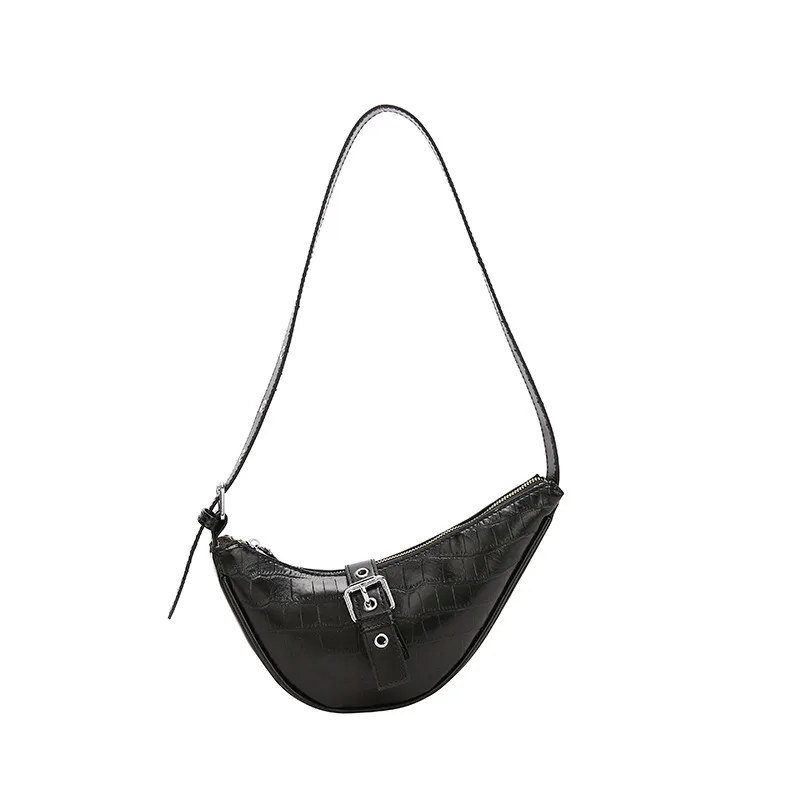Popular Design Fashion One Shoulder Versatile Underarm Bag Black - Shop at LoveMi