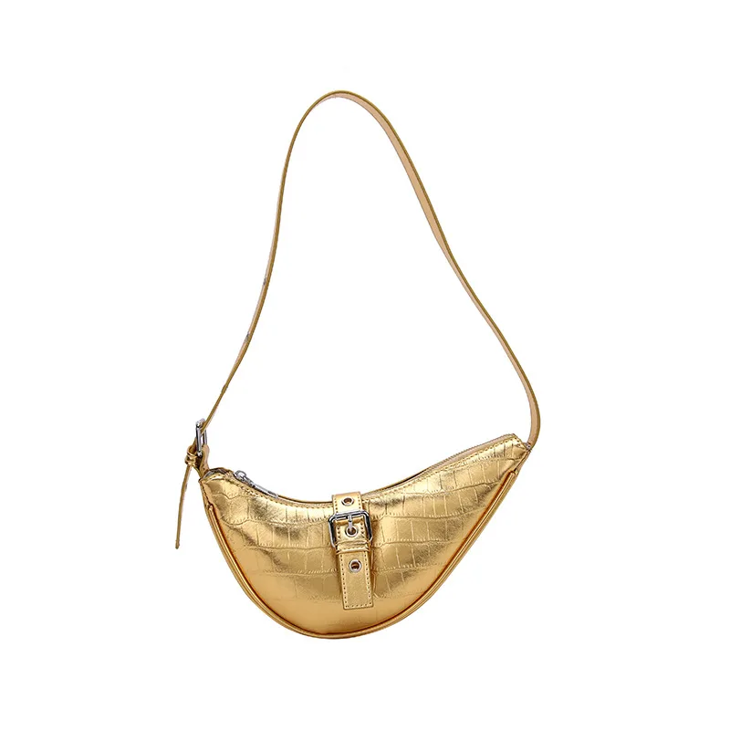 Popular Design Fashion One Shoulder Versatile Underarm Bag Gold - Shop at LoveMi
