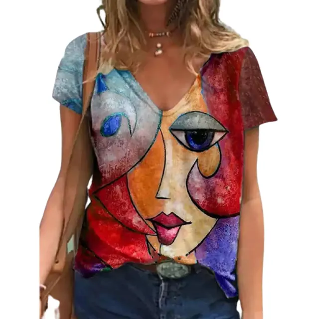 3DT T shirt Casual Women's Short Sleeve Rgc230414C - Shop at LoveMi