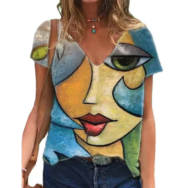 3DT T shirt Casual Women's Short Sleeve Rgc230414D - Shop at LoveMi