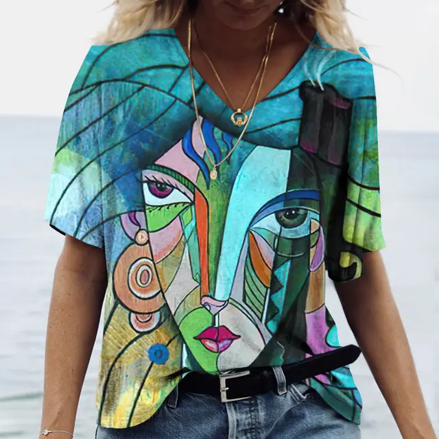 3DT T shirt Casual Women's Short Sleeve Rgc230414E - Shop at LoveMi