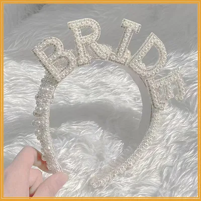 Bride Vintage Pearl Hair Ornament Pearl Hair Band Headband Bride - Shop at LoveMi