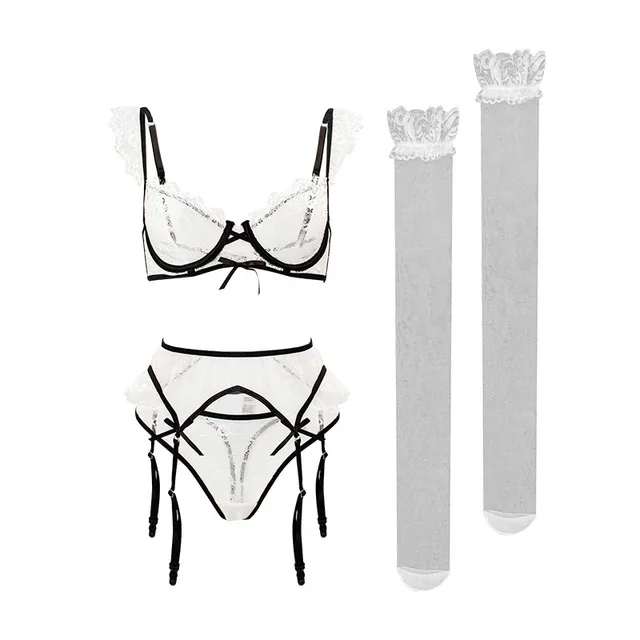 Red Bra Lace Cotton Dress White - Shop at LoveMi
