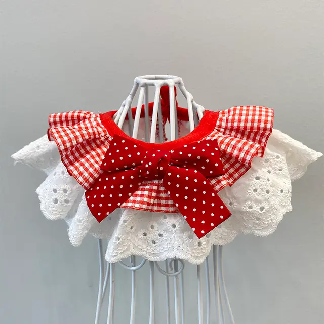 Saliva Towel Pet Bib Bow Tie Muppet Red2 - Shop at LoveMi