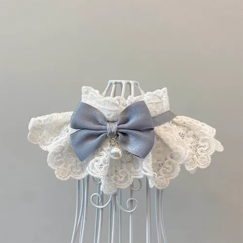 Cat Scarf Pet Jewelry Bell Bow Grey - Shop at LoveMi