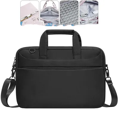 Simple And Creative Solid Color Laptop Bag Black - Shop at LoveMi