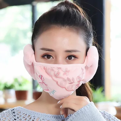 Winter Windproof Warm Mask Womens Earmuffs A601 Pink1 - Shop at LoveMi