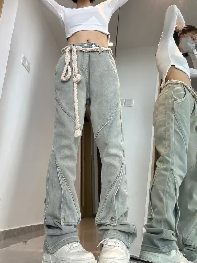 Vintage High Street Water Women's Pants Blue - Shop at LoveMi