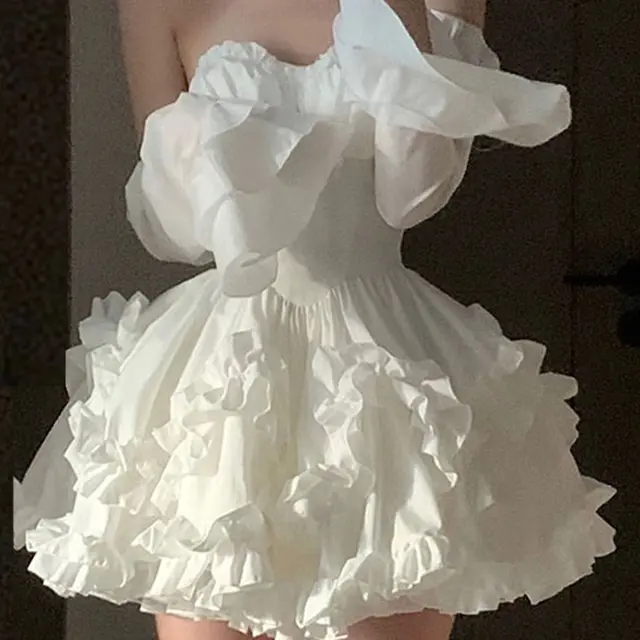 High End Exquisite And Unique Princess Dress - White