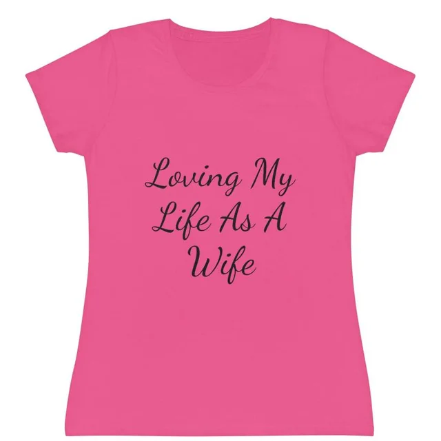 European And American Style Women Iconic T shirt Casual Round Neck Short Sleeves Rose Red - Shop at LoveMi