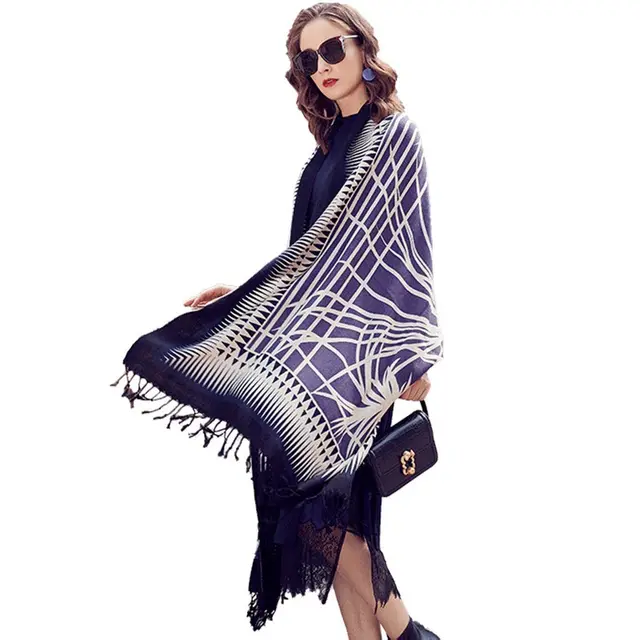 New Explosive Models Netflix Photo Gift Original Design Classic Thickening Warm Shawl Dark Khaki - Shop at LoveMi